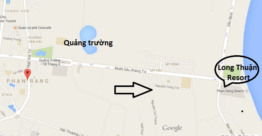 ban do đường đi đến Long Thuận Resort